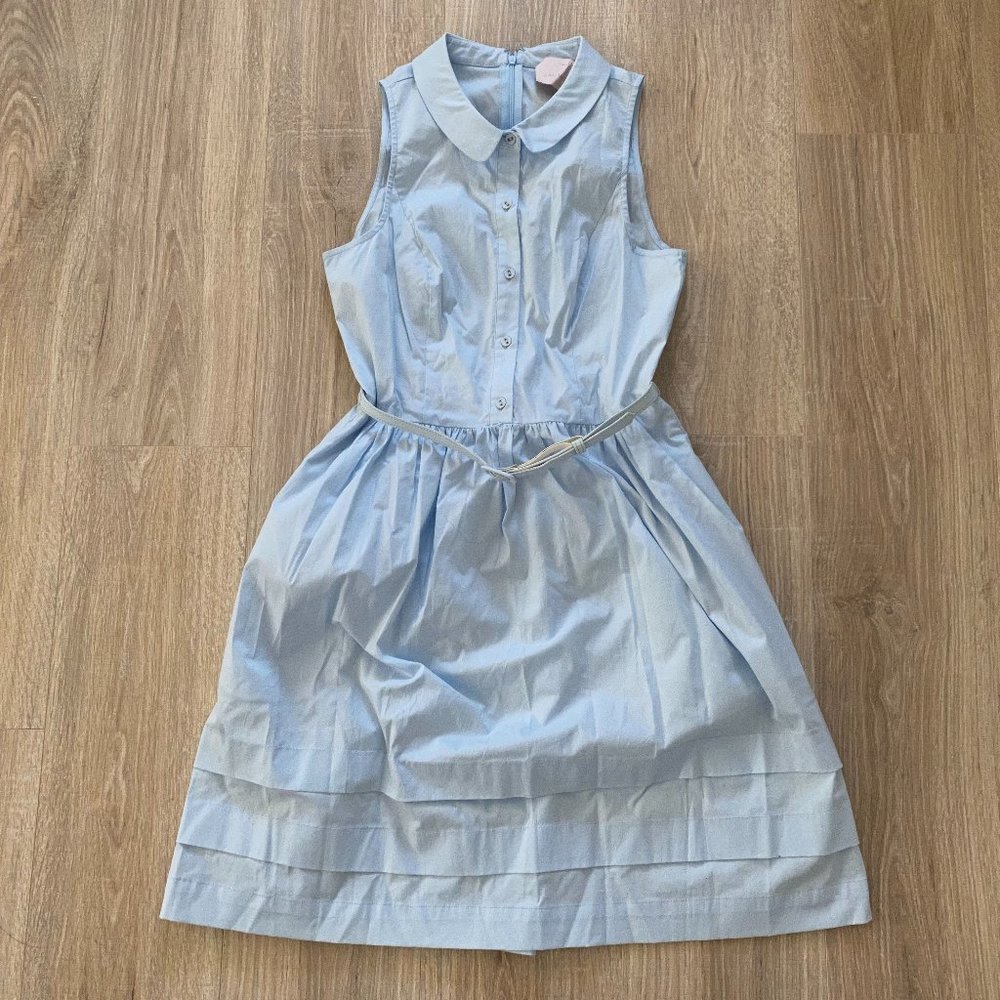 NWOT Sleeveless Cotton Poplin Collar Shirtdress Sz 6